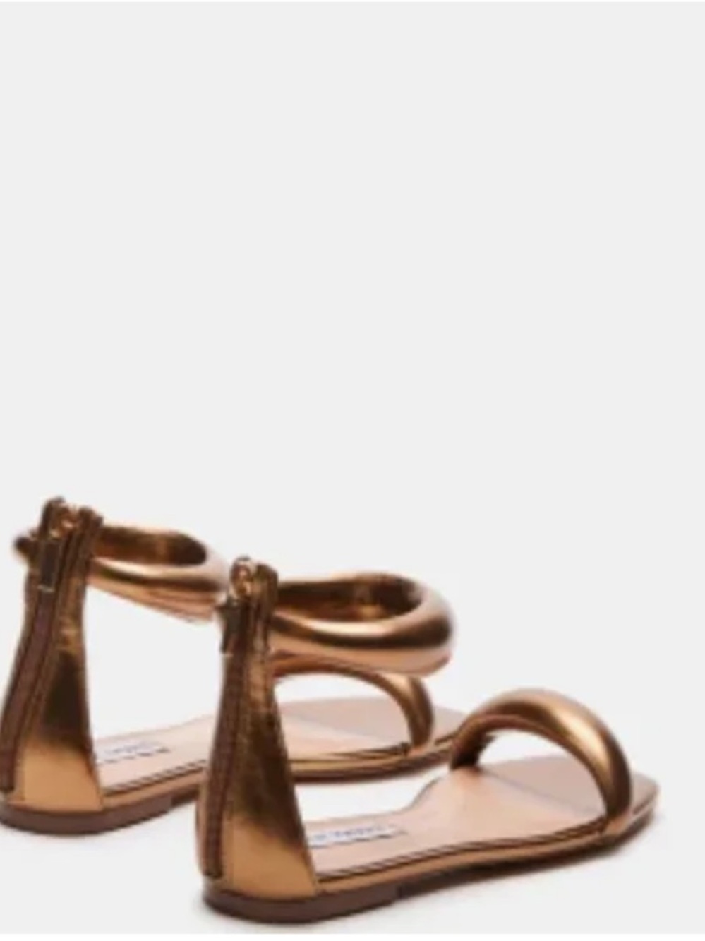 Steve Madden Metallic Gold Hoop Ankle-Strap Heels - Picture 5 of 5